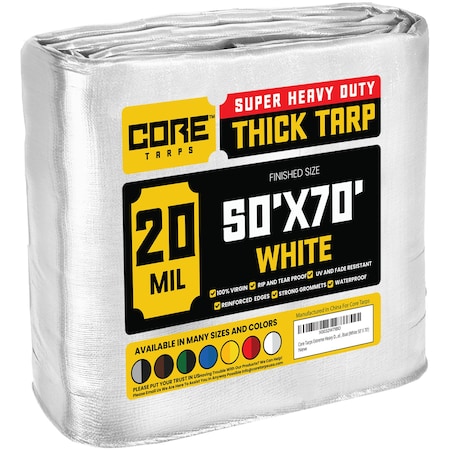 20 Mil, Polyethylene, White